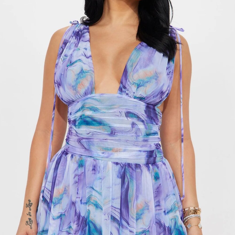 Fashion Nova Tabitha Mesh Mini Dress Size small Wore Once IG: mercykoroma_